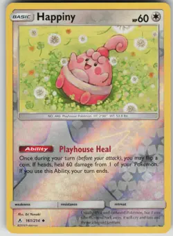 Pokemon TCG Happiny Uncommon Reverse Holo SM - Unbroken Bonds 161/214 - Image 1