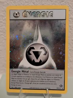 2001 Pokemon FRENCH Unlimited Neo Genesis Energy-Energy Metal Holo 19/111 - Image 1
