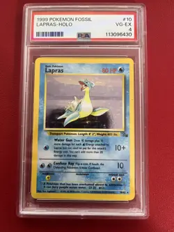 🌊 Lapras 10/62 – 1999 Pokemon Fossil Set – PSA 4 VG-EX🌊 - Image 1