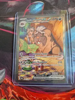 Pokemon TCG Arven's Mabosstiff EX #235/182 Sv10: Destined Rivals SAR - Image 1