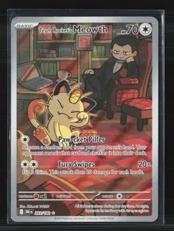 2025 Pokemon Scarlet & Violet Destined Rivals Team Rocket's Meowth #203/182 - Image 1