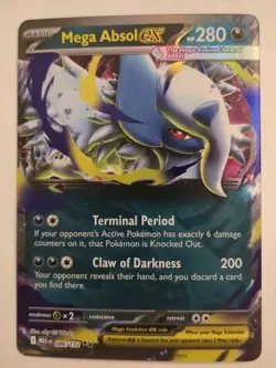 Mega Absol EX 086/132 MEG en: Mega Evolution Double Rare Pokemon TCG 2025 NM - Image 2