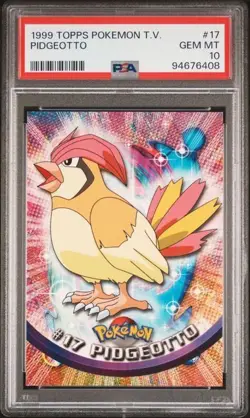 1999 TOPPS POKEMON TV #17 PIDGEOTTO PSA 10 - Image 1