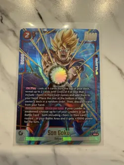 Son Goku FB08-007 Alternate Art Saiyan's Pride Dragon Ball English Card Fusion W - Image 1