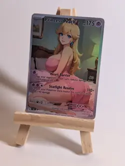 Pokemon Anime Waifu Princess Peach Rare Full Art Doujin ACG Custom Art Card - Image 1