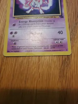Pokemon Card Promo Mewtwo In Played Condition - Image 3