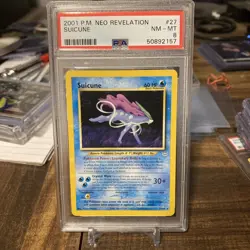 2001 P.M. Neo Revelation Suicune Card PSA Grade 8 - Image 1