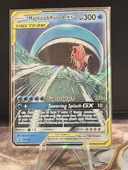 Pokemon Magikarp and Wailord Tag Team GX Promo Card Sun and Moon SM166 - Image 1