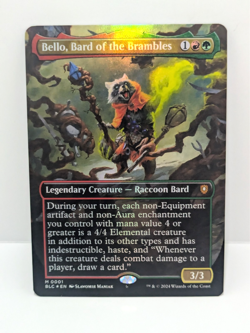 Bello, Bard of the Brambles - Bloomburrow - Rare - Borderless - Foil - BLC 001 - - Image 1
