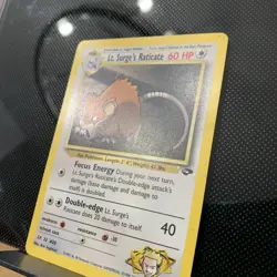 Pokemon TCG Lt. Surge's Raticate Gym Heroes 53/132 Ken Sugimori HP - Image 2