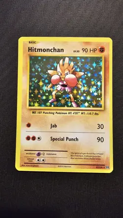Pokemon TCG Hitmonchan Evolutions 62/108 Reverse Holo Rare NM Condition - Image 1