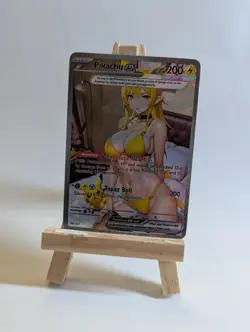 Pokemon Anime Waifu Pikachu EX Rare Full Art Doujin ACG Custom Art Card - Image 1