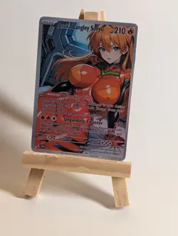 Pokemon Anime Waifu Asuka Langley Soryu Rare Full Art Doujin ACG Custom Art Card - Image 1