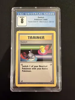 CGC 8 Switch Trainer 95/102 Trainer Deck B Pokemon 1999 - Image 2