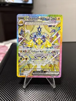 Pokemon TCG Stellar Crown Galvantula EX Holo Card 168/142 Mint Condition - Image 1