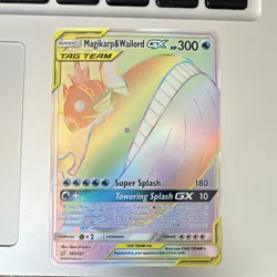 Pokemon Magikarp & Wailord GX TAG TEAM Full Art Secret Rare Holo 183/181 Team Up - Image 1