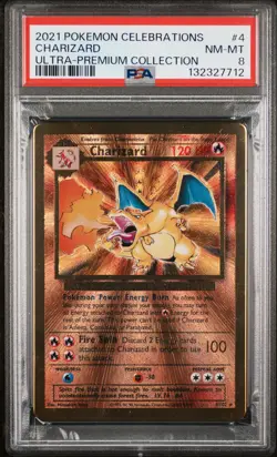 Charizard 4/102 Celebrations Upc Gold Promo Pokemon PSA 8 *712 - Image 1