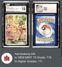 Eevee 188/167 Pokemon Twilight Masquerade - CGC Gem Mint 10 - Image 4