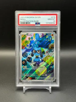 Pokemon Riolu 215/198 IR SV01: Scarlet & Violet Base Set PSA 10 GEM - Image 1
