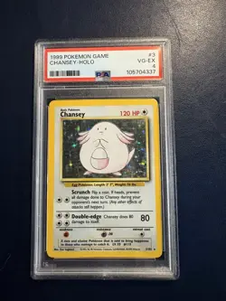 1999 Pokemon Base Set - #03 Chansey-Holo PSA 4 - Image 1