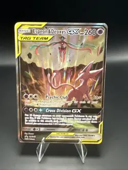Pokemon TCG Espeon & Deoxys GX SM240 Black Star Promo Holo A - Image 2