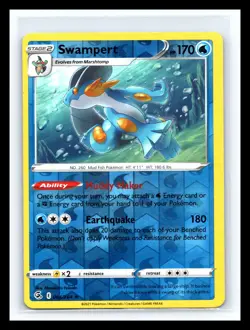 💥 Pokemon - Swampert #064/264 - SWSH08: Fusion Strike Reverse Holo - Image 1