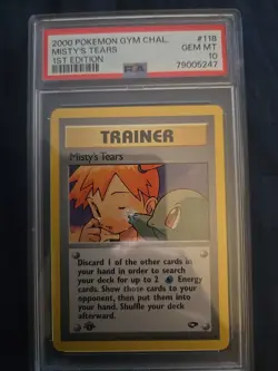 Misty's Tears 1st Edition PSA 10 Gym Challenge Pokemon 2000 #118 Pop 83 - Image 1