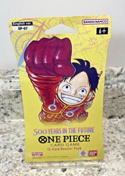 One Piece OP-07 500 Years in the Future Sleeved Booster Pack, English - Image 1