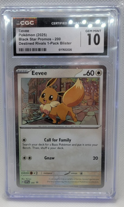 CGC 10 GEM MINT Eevee 200 SVP Black Star COSMOS HOLO PROMO SVP200 Pokemon Card - Image 1