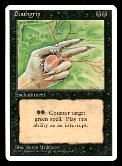 Magic The Gathering MTG Fourth Edition Deathgrip - Image 1