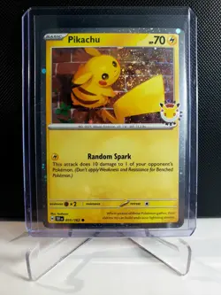 Pokemon! Pikachu 051/162 - Swirl - Stamped 2026 Pokemon Day 30 Promo - NM/Mint - Image 1