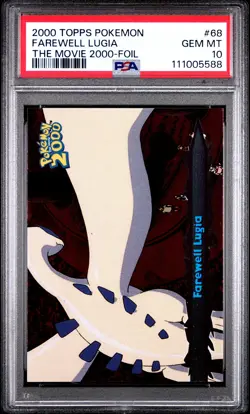 2000 TOPPS POKEMON THE MOVIE 2000 FOIL #68 FAREWELL LUGIA PSA 10 - Image 1