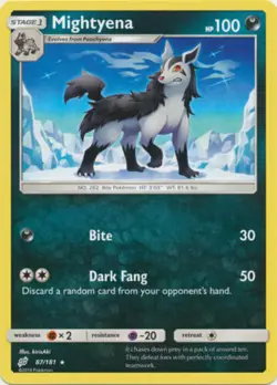 Mightyena 87/181 Team Up Rare Light Play Pokemon DNA GAMES - Image 1