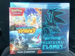 Pokemon TCG Elite Trainer Box & Booster Bundle Surging Sparks Phantasmal Flames… - Image 1