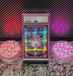 Wigglytuff *TEKNO* 2000 Pokemon Topps Chrome TV #40 PSA 8 NM-MT RARE POP 6 🔥🔥 - Image 1