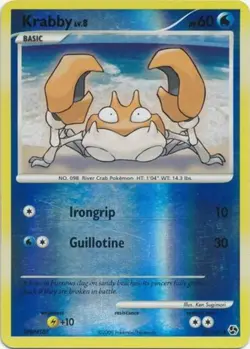 Krabby - 75/106 - Common - Reverse Holo LP, English Pokemon Great Encounters - Image 1