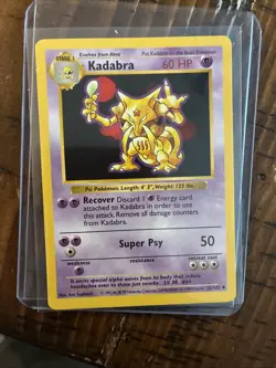 1999 POKEMON GAME 32 KADABRA Mint Condition Perfect Ready To Grade - Image 3