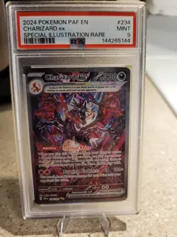 Pokemon Charizard ex Special Illustration Rare SV: Paldean Fates 234/091 PSA 9 - Image 1