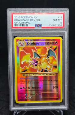 Pokemon TCG Charizard Evolutions 11/108 Reverse Holo Rare - PSA 8 - Image 1