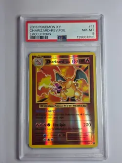 Pokemon TCG Charizard Evolutions 11/108 Reverse Holo Rare - PSA 8 - Image 2
