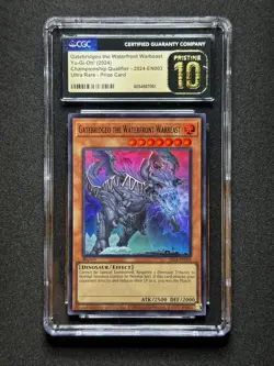 CGC 10 PRISTINE Yugioh Gatebridgeo the Waterfront Warbeast 2024-EN003 Ultra Rare - Image 1