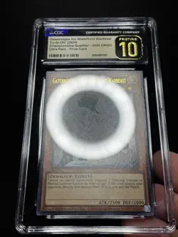 CGC 10 PRISTINE Yugioh Gatebridgeo the Waterfront Warbeast 2024-EN003 Ultra Rare - Image 3