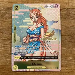 One Piece O-Nami Nami OP06-101 Championship CS 25-26 Stamp Promo - Image 1