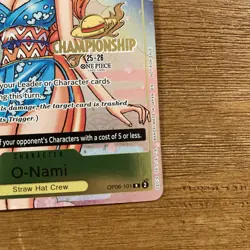One Piece O-Nami Nami OP06-101 Championship CS 25-26 Stamp Promo - Image 2