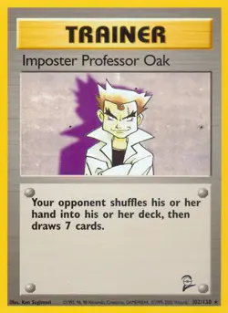 Imposter Professor Oak 102/130 Rare | Base Set 2 | Pokemon Card - Image 1