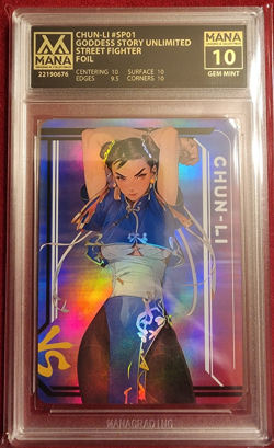 Goddess Story - Chun Li (Street Fighter) - Waifu Card (Mana Grading 10 GEM MINT) - Image 1