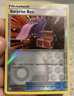 Unbroken Bonds #187/214 Surprise Box holo Rare Trainer Pokemon Card EUC - Image 1