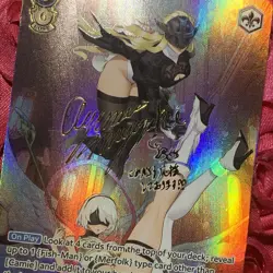 Yorha No.2 Type B Nier: Automata + ANGEWOMON Angel ACG Waifu Holo Anime Card - Image 2