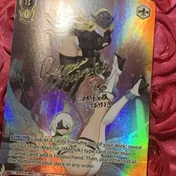 Yorha No.2 Type B Nier: Automata + ANGEWOMON Angel ACG Waifu Holo Anime Card - Image 3