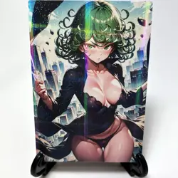 One-Punch Man Tatsumaki Sexy Anime Waifu Girl Doujin Lewd Goddess Story Art Card - Image 1